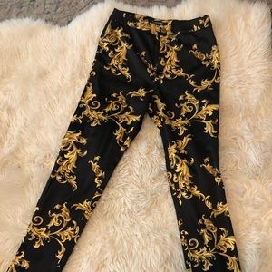 Versace inspired high waisted dress pants